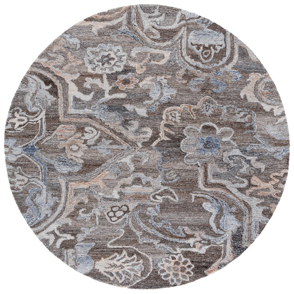 Safavieh Marquee Hand-tufted Runner Rug: Elegant Transitional Design For Hallways And Entryways In Any Home Brown ,Grey 90% Recycled Polyester And 10% Wool Mrq116t-6r