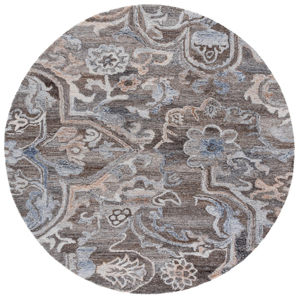 Safavieh Marquee Transitional Area Rug - Large Hand-tufted Design With Eco-friendly Materials And Elegance Brown ,Grey 90% Recycled Polyester And 10% Wool Mrq116t-8
