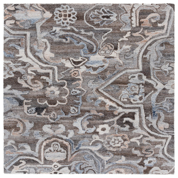 Safavieh Marquee Hand-tufted Runner Rug: Elegant Transitional Design For Hallways And Entryways In Any Home Brown ,Grey 90% Recycled Polyester And 10% Wool Mrq116t-6sq