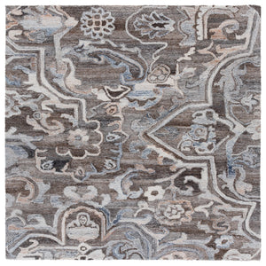 Safavieh Marquee Transitional Area Rug - Large Hand-tufted Design With Eco-friendly Materials And Elegance Brown ,Grey 90% Recycled Polyester And 10% Wool Mrq116t-8