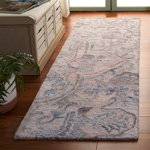 Safavieh Marquee Transitional Area Rug - Large Hand-tufted Design With Eco-friendly Materials And Elegance Pink ,Beige 90% Recycled Polyester And 10% Wool Mrq116u-3