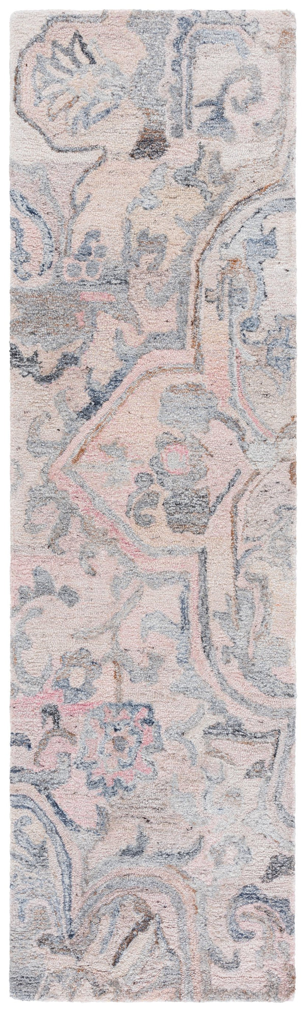 Safavieh Marquee Hand-tufted Runner Rug: Elegant Transitional Design For Hallways And Entryways In Any Home Pink ,Beige 90% Recycled Polyester And 10% Wool Mrq116u-28