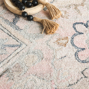 Safavieh Marquee Hand-tufted Runner Rug: Elegant Transitional Design For Hallways And Entryways In Any Home Pink ,Beige 90% Recycled Polyester And 10% Wool Mrq116u-5