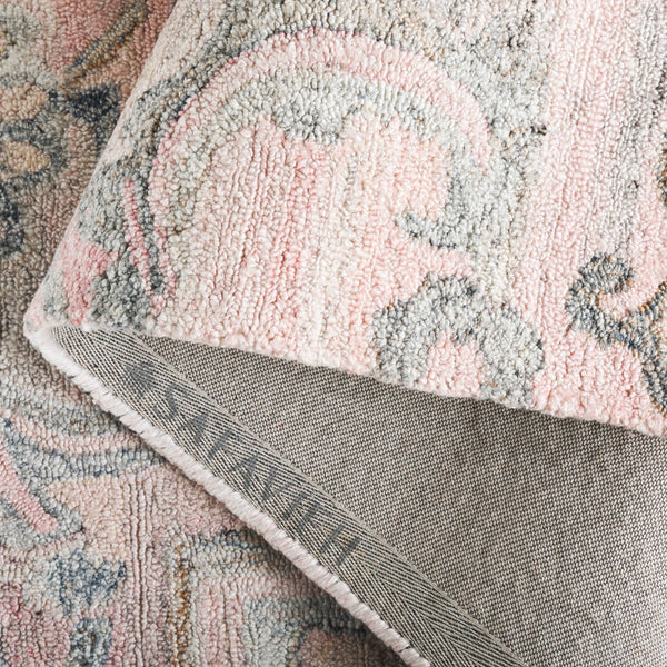 Safavieh Marquee Hand-tufted Runner Rug: Elegant Transitional Design For Hallways And Entryways In Any Home Pink ,Beige 90% Recycled Polyester And 10% Wool Mrq116u-5