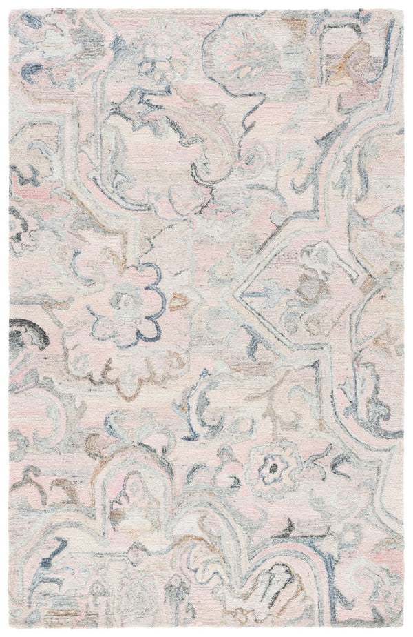 Safavieh Marquee Transitional Area Rug - Large Hand-tufted Design With Eco-friendly Materials And Elegance Pink ,Beige 90% Recycled Polyester And 10% Wool Mrq116u-3