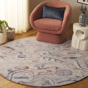 Safavieh Marquee Transitional Area Rug - Large Hand-tufted Design With Eco-friendly Materials And Elegance Pink ,Beige 90% Recycled Polyester And 10% Wool Mrq116u-3