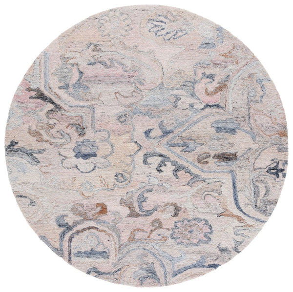 Safavieh Marquee Transitional Area Rug - Large Hand-tufted Design With Eco-friendly Materials And Elegance Pink ,Beige 90% Recycled Polyester And 10% Wool Mrq116u-3