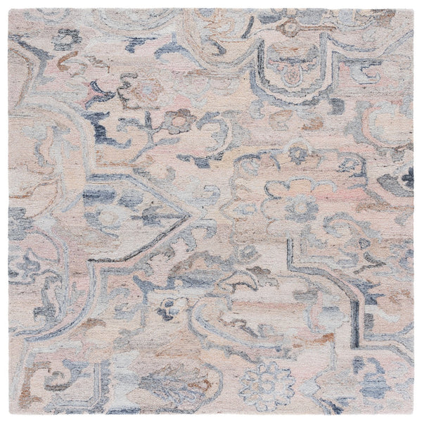 Safavieh Marquee Hand-tufted Runner Rug: Elegant Transitional Design For Hallways And Entryways In Any Home Pink ,Beige 90% Recycled Polyester And 10% Wool Mrq116u-6sq