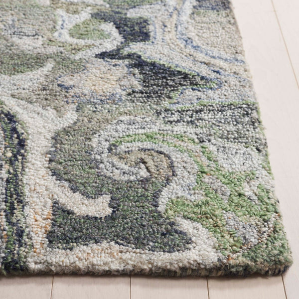 Safavieh Marquee Transitional Area Rug - Large Hand-tufted Design With Eco-friendly Materials And Elegance Light Green ,Beige 90% Recycled Polyester And 10% Wool Mrq116x-6