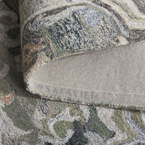 Safavieh Marquee Transitional Area Rug - Large Hand-tufted Design With Eco-friendly Materials And Elegance Light Green ,Beige 90% Recycled Polyester And 10% Wool Mrq116x-6
