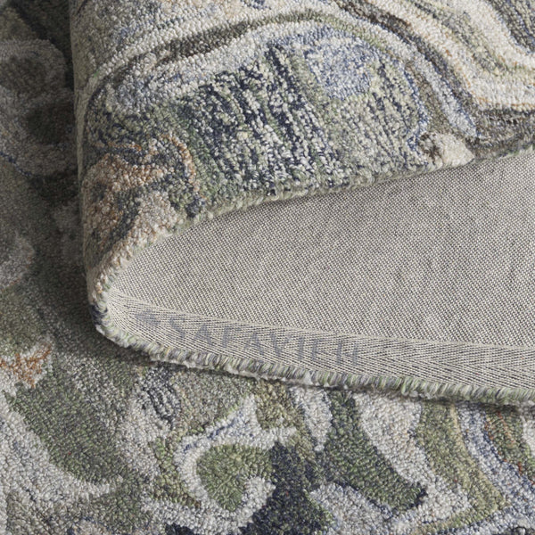 Safavieh Marquee Hand-Tufted Light Green And Beige Area Rug — Sustainable Low-Profile Pile, Timeless Transitional Design 5'-0" x 8'-0" MRQ116X-5