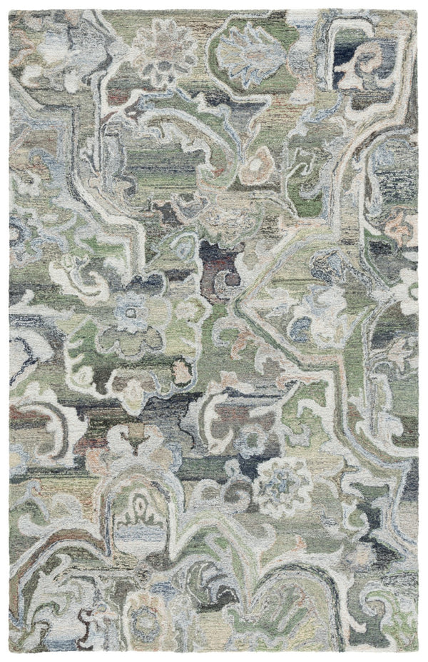 Safavieh Marquee Transitional Area Rug - Large Hand-tufted Design With Eco-friendly Materials And Elegance Light Green ,Beige 90% Recycled Polyester And 10% Wool Mrq116x-6