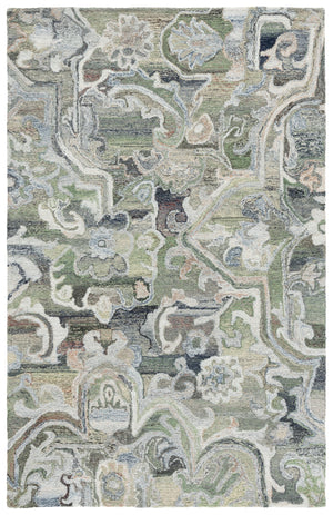 Safavieh Marquee Hand-Tufted Light Green And Beige Area Rug — Sustainable Low-Profile Pile, Timeless Transitional Design 5'-0" x 8'-0" MRQ116X-5