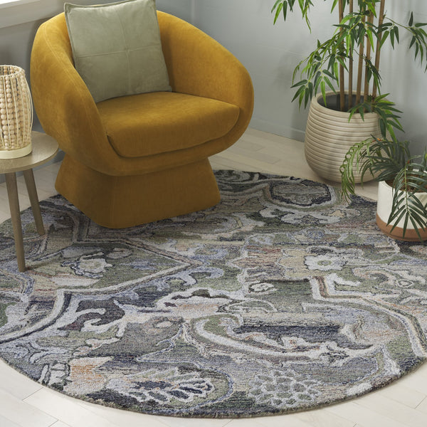 Safavieh Marquee Hand-tufted Runner Rug: Elegant Transitional Design For Hallways And Entryways In Any Home Light Green ,Beige 90% Recycled Polyester And 10% Wool Mrq116x-6r