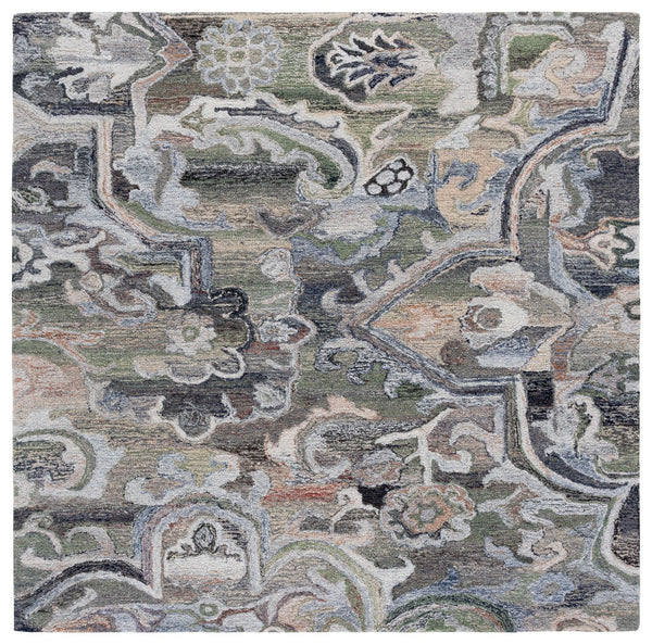 Safavieh Marquee Hand-tufted Runner Rug: Elegant Transitional Design For Hallways And Entryways In Any Home Light Green ,Beige 90% Recycled Polyester And 10% Wool Mrq116x-6sq