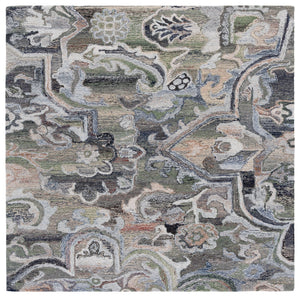 Safavieh Marquee Hand-Tufted Light Green And Beige Area Rug — Sustainable Low-Profile Pile, Timeless Transitional Design 5'-0" x 8'-0" MRQ116X-5