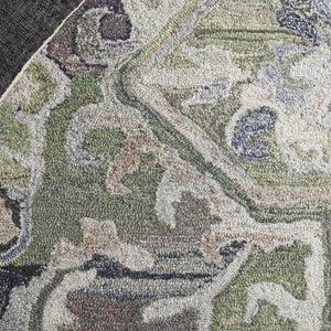 Safavieh Marquee Hand-Tufted Floral Vine Runner Rug in Soft Green Beige for Hallways 8'-0" x 10'-0" MRQ116X-8