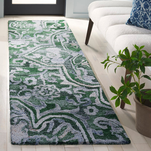 Safavieh Marquee Transitional Area Rug - Large Hand-tufted Design With Eco-friendly Materials And Elegance Green ,Beige 90% Recycled Polyester And 10% Wool Mrq116y-3
