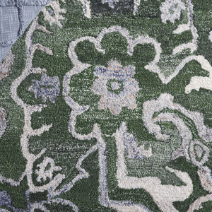 Safavieh Marquee Hand-tufted Runner Rug: Elegant Transitional Design For Hallways And Entryways In Any Home Green ,Beige 90% Recycled Polyester And 10% Wool Mrq116y-5