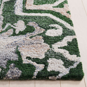 Safavieh Marquee Transitional Area Rug - Large Hand-tufted Design With Eco-friendly Materials And Elegance Green ,Beige 90% Recycled Polyester And 10% Wool Mrq116y-3