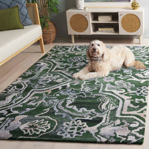 Safavieh Marquee Transitional Area Rug - Large Hand-tufted Design With Eco-friendly Materials And Elegance Green ,Beige 90% Recycled Polyester And 10% Wool Mrq116y-3