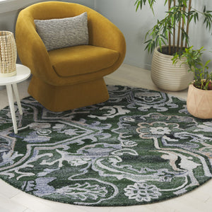 Safavieh Marquee Hand-tufted Runner Rug: Elegant Transitional Design For Hallways And Entryways In Any Home Green ,Beige 90% Recycled Polyester And 10% Wool Mrq116y-6r