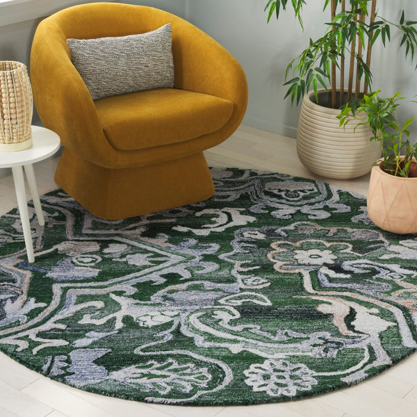 Safavieh Marquee Transitional Area Rug - Large Hand-tufted Design With Eco-friendly Materials And Elegance Green ,Beige 90% Recycled Polyester And 10% Wool Mrq116y-3