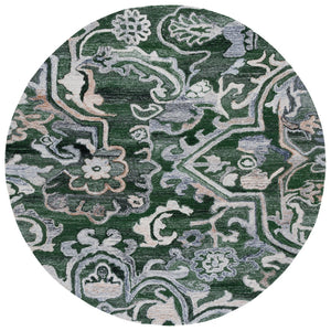 Safavieh Marquee Transitional Area Rug - Large Hand-tufted Design With Eco-friendly Materials And Elegance Green ,Beige 90% Recycled Polyester And 10% Wool Mrq116y-3