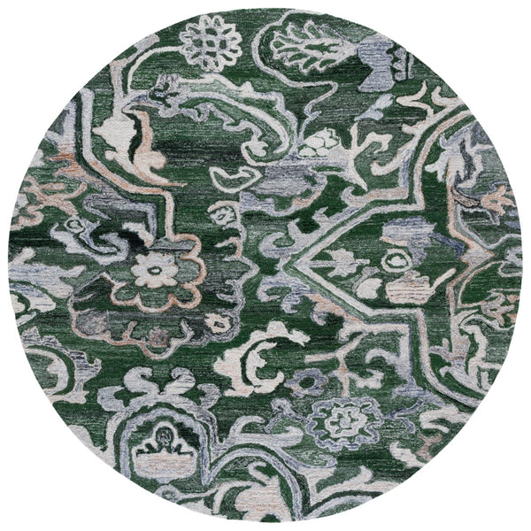 Safavieh Marquee Transitional Area Rug - Large Hand-tufted Design With Eco-friendly Materials And Elegance Green ,Beige 90% Recycled Polyester And 10% Wool Mrq116y-3