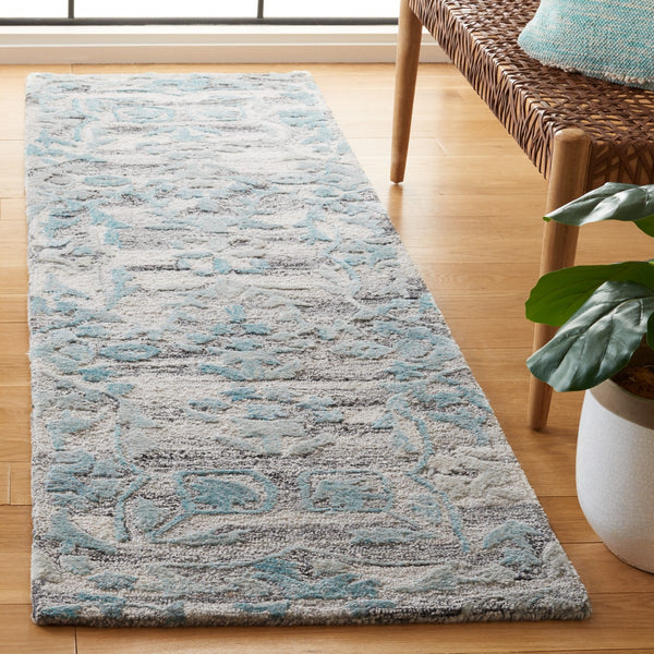 Safavieh Marquee 122 Hand Tufted Contemporary Rug Grey / Teal MRQ122J-8
