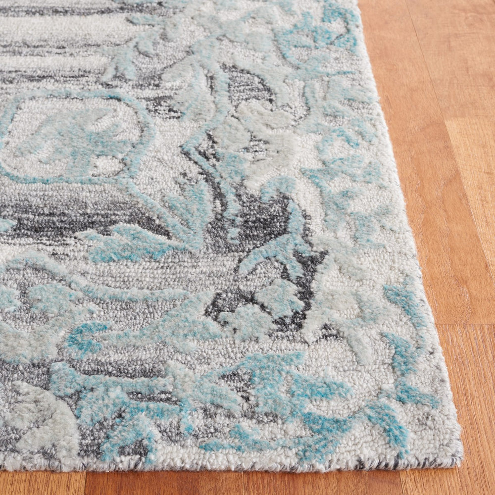 Safavieh Marquee 122 Hand Tufted Contemporary Rug Grey / Teal MRQ122J-8