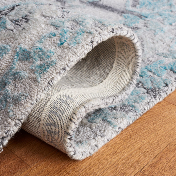 Safavieh Marquee 122 Hand Tufted Contemporary Rug Grey / Teal MRQ122J-8