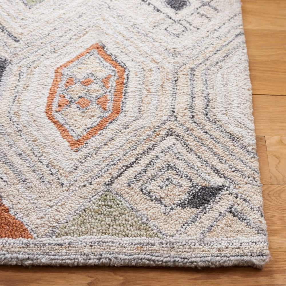 Safavieh Marquee 124 Hand Tufted Comtemporary Rug Rust / Grey MRQ124Q-8