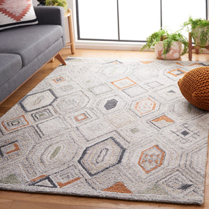 Safavieh Marquee 124 Hand Tufted Comtemporary Rug Rust / Grey MRQ124Q-8