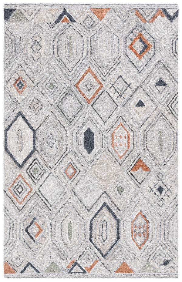 Safavieh Marquee 124 Hand Tufted Comtemporary Rug Rust / Grey MRQ124Q-8