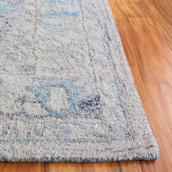 Safavieh Marquee Transitional Style Area Rug - Hand-tufted Elegance In Sophisticated Grey For Any Room Light Blue ,Beige Polyester Pile Mrq126l-5