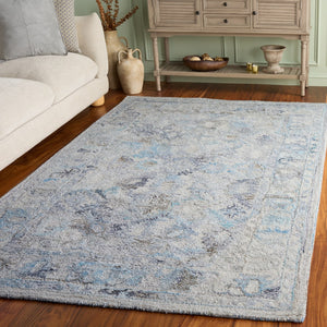 Safavieh Marquee Hand-tufted Area Rug In Light Grey And Charcoal – Elegant, Durable Floor Art For Any Room Light Blue ,Beige Polyester Pile Mrq126l-4