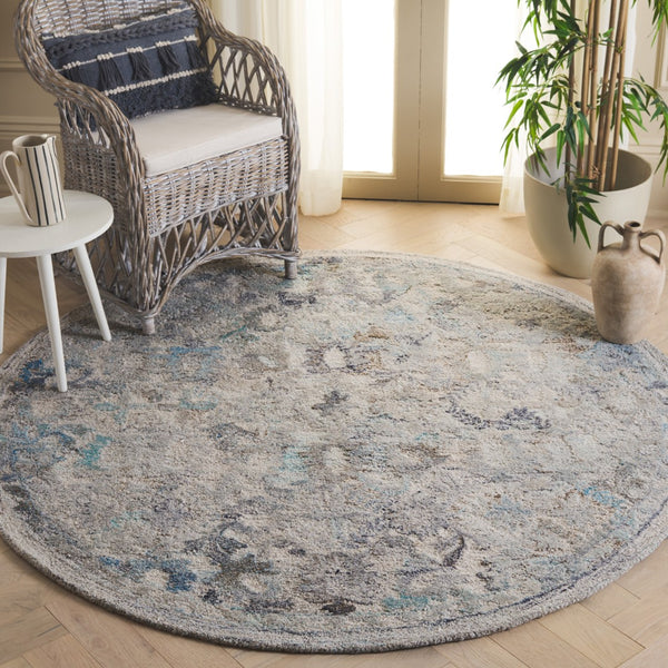 Safavieh Marquee Hand-tufted Area Rug In Light Grey And Charcoal – Elegant, Durable Floor Art For Any Room Light Blue ,Beige Polyester Pile Mrq126l-4