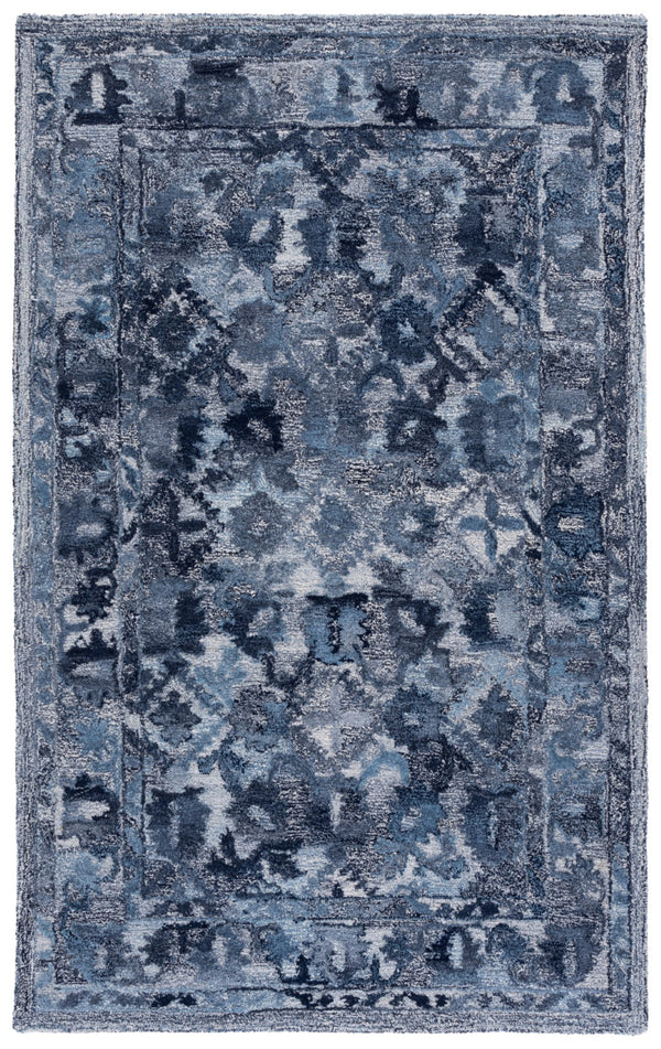 Safavieh Marquee Hand-tufted Area Rug In Light Grey And Charcoal – Elegant, Durable Floor Art For Any Room Navy Polyester Pile Mrq126n-3