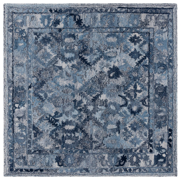 Safavieh Marquee Hand-tufted Area Rug In Light Grey And Charcoal – Elegant, Durable Floor Art For Any Room Navy Polyester Pile Mrq126n-3