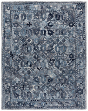 Safavieh Marquee Hand-tufted Area Rug In Light Grey And Charcoal – Elegant, Durable Floor Art For Any Room Navy Polyester Pile Mrq126n-3