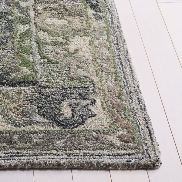 Safavieh Marquee Transitional Style Area Rug - Hand-tufted Elegance In Sophisticated Grey For Any Room Green ,Beige Polyester Pile Mrq126y-5