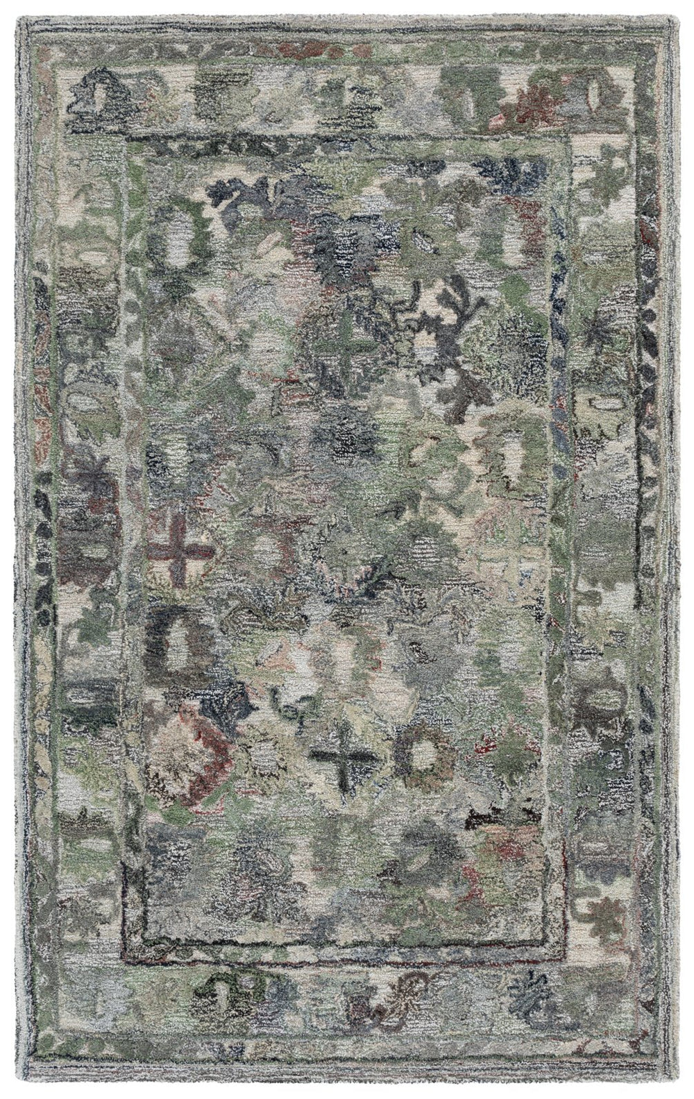 Safavieh Marquee Transitional Style Area Rug - Hand-tufted Elegance In Sophisticated Grey For Any Room Green ,Beige Polyester Pile Mrq126y-5
