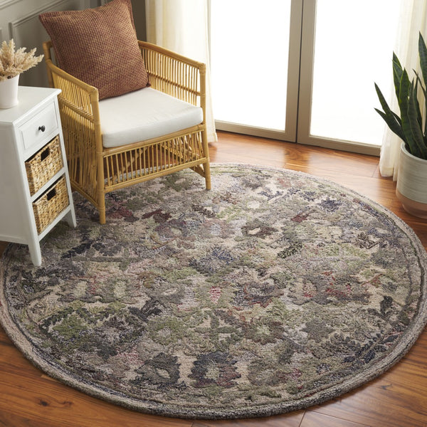 Safavieh Marquee Hand-tufted Area Rug In Light Grey And Charcoal – Elegant, Durable Floor Art For Any Room Green ,Beige Polyester Pile Mrq126y-3