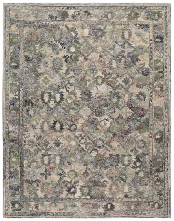 Safavieh Marquee Hand-tufted Area Rug In Light Grey And Charcoal – Elegant, Durable Floor Art For Any Room Green ,Beige Polyester Pile Mrq126y-3