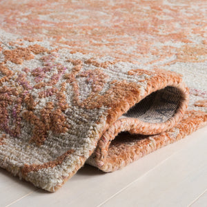 Safavieh Marquee Hand-Tufted Orange Beige Runner Rug With Low 0.5" Pile For High-Traffic Halls And Entryways 2'-3" x 8'-0" MRQ127P-28