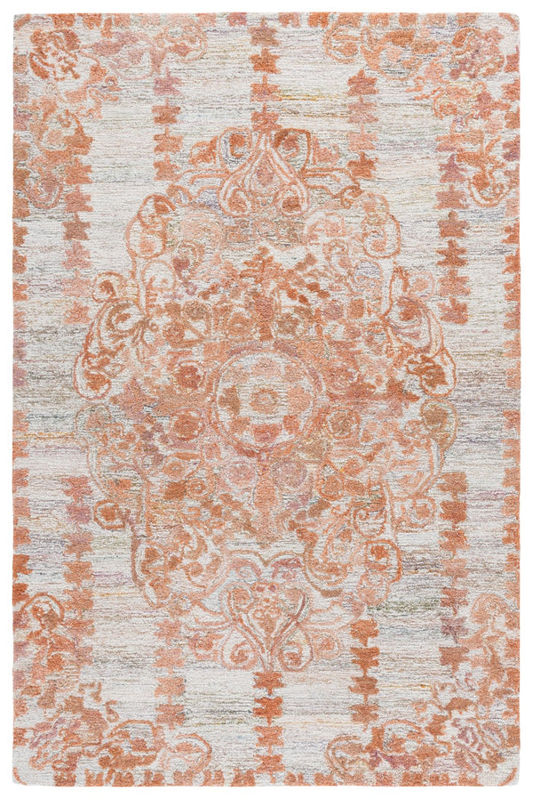 Safavieh Marquee Hand-Tufted Orange Beige Runner Rug With Low 0.5" Pile For High-Traffic Halls And Entryways 2'-3" x 8'-0" MRQ127P-28