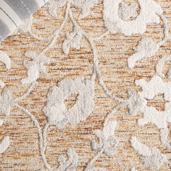 Safavieh Marquee Hand-tufted Indian Rug: Luxurious Wool & Cotton Blend, Perfect For Hallways & Entryways Rust ,Blue Wool And Cotton Mrq502p-6