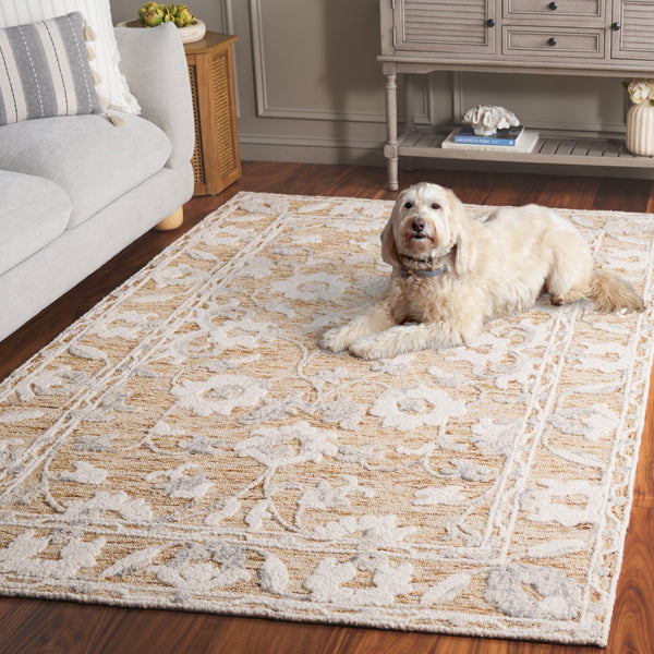 Safavieh Marquee Hand-tufted Indian Rug: Luxurious Wool & Cotton Blend, Perfect For Hallways & Entryways Rust ,Blue Wool And Cotton Mrq502p-6