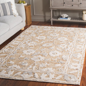 Safavieh Marquee Hand-tufted Indian Rug: Luxurious Wool & Cotton Blend, Perfect For Hallways & Entryways Rust ,Blue Wool And Cotton Mrq502p-6